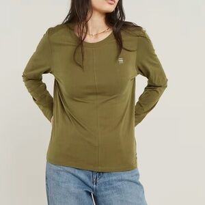 G star front seam long sleeve tee
